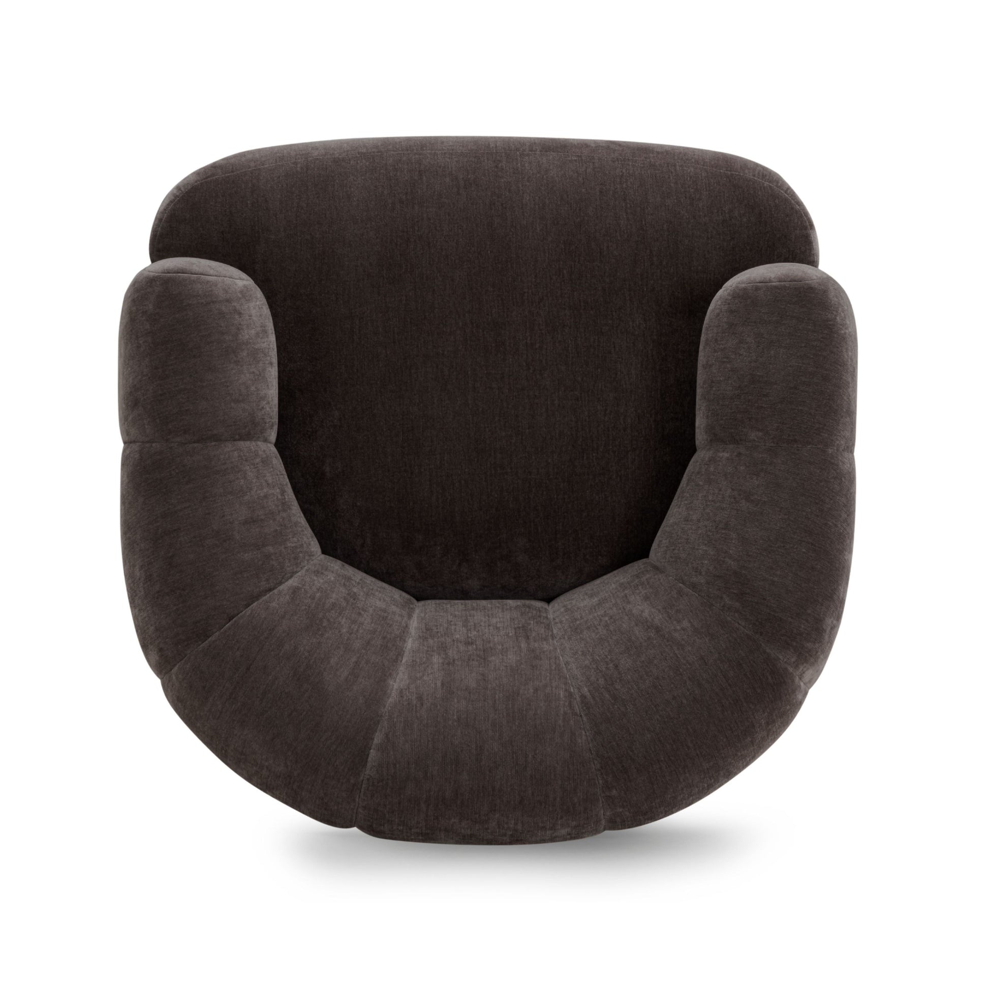 Jasmine Upcycled Contract-Grade Basketweave Fabric Swivel Accent Chair - Storm Grey - Image 7