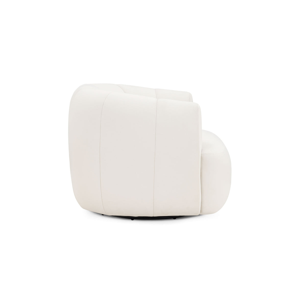 Jasmine Performance Velvet Swivel Accent Chair - Cream - Image 4