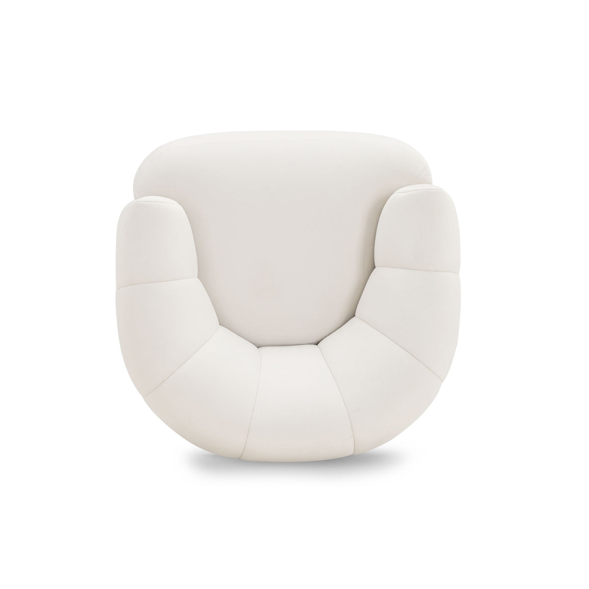 Jasmine Performance Velvet Swivel Accent Chair - Cream - Image 7