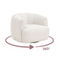 Jasmine Swivel Accent Chair - Cream - Image 8