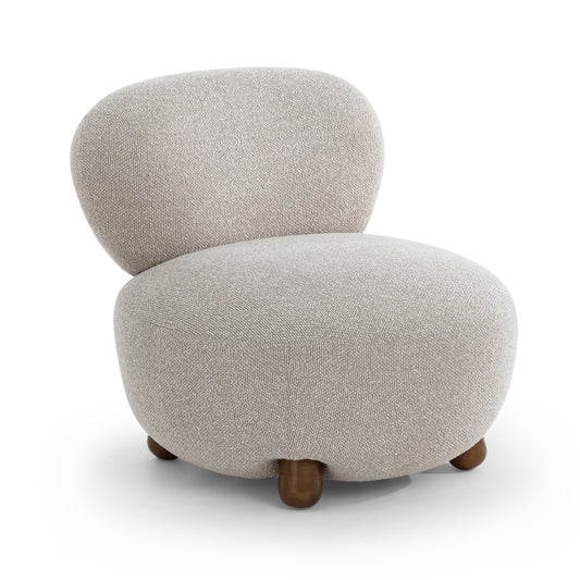 Pucker Warm Grey Performance Boucle Accent Chair - Image 1