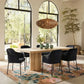 Sydney Performance Velvet Armchair - Set of 2 - Black - Image 2