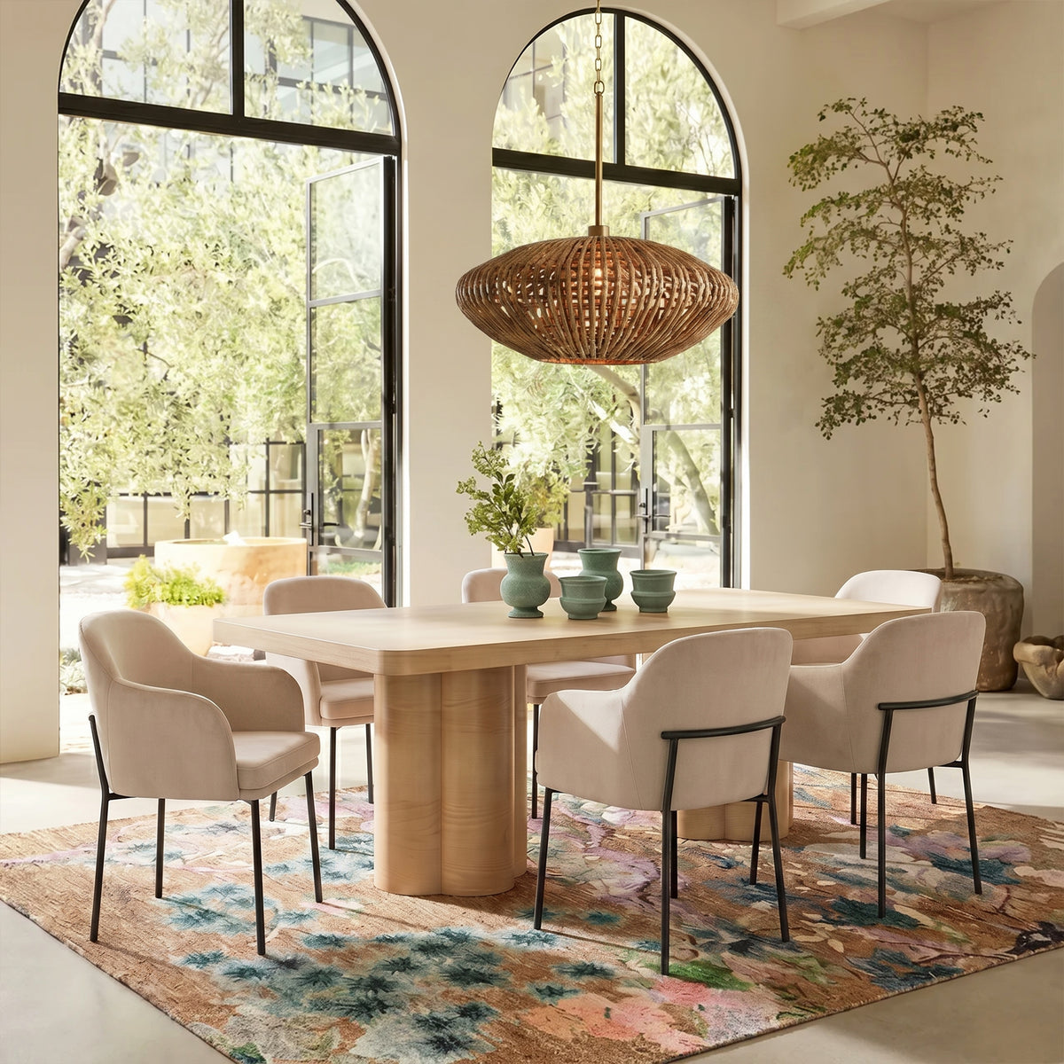 Sydney Performance Velvet Armchair - Set of 2 - Taupe - Image 2