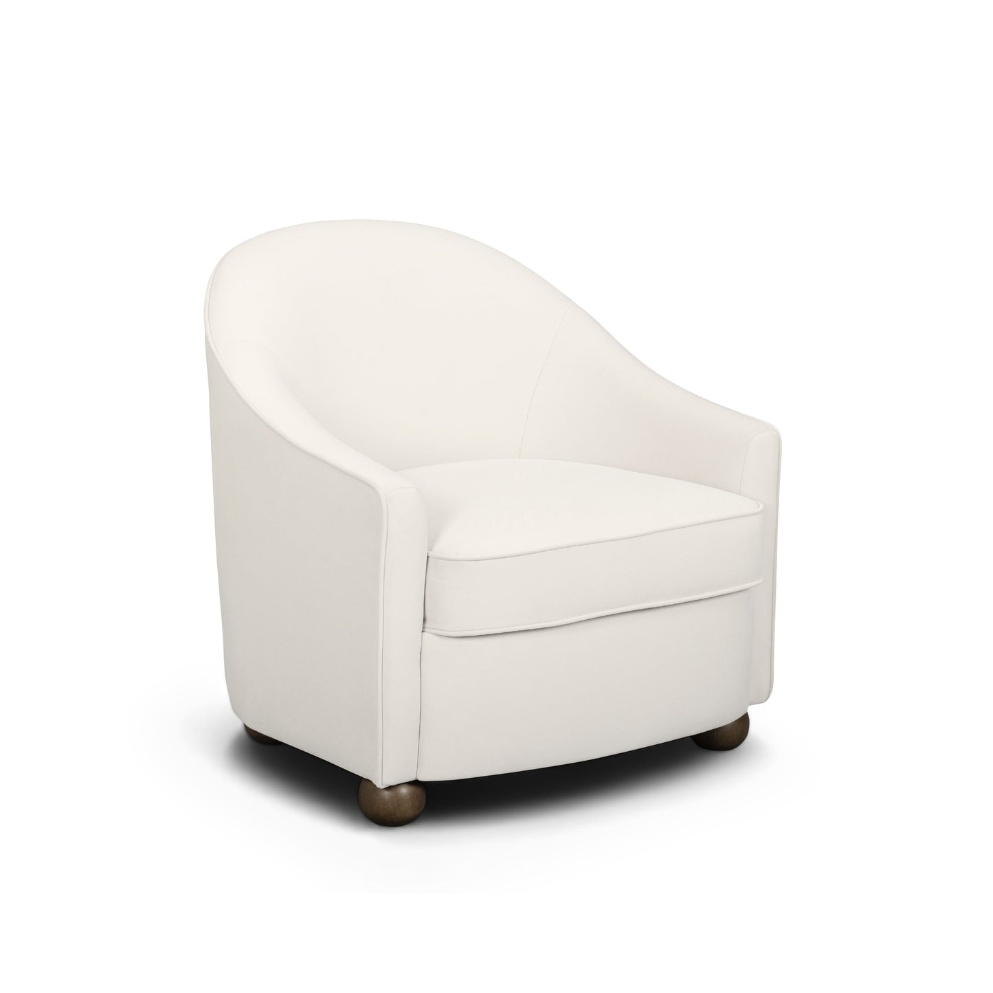 Cettie Performance Velvet Accent Chair - Cream - Image 1