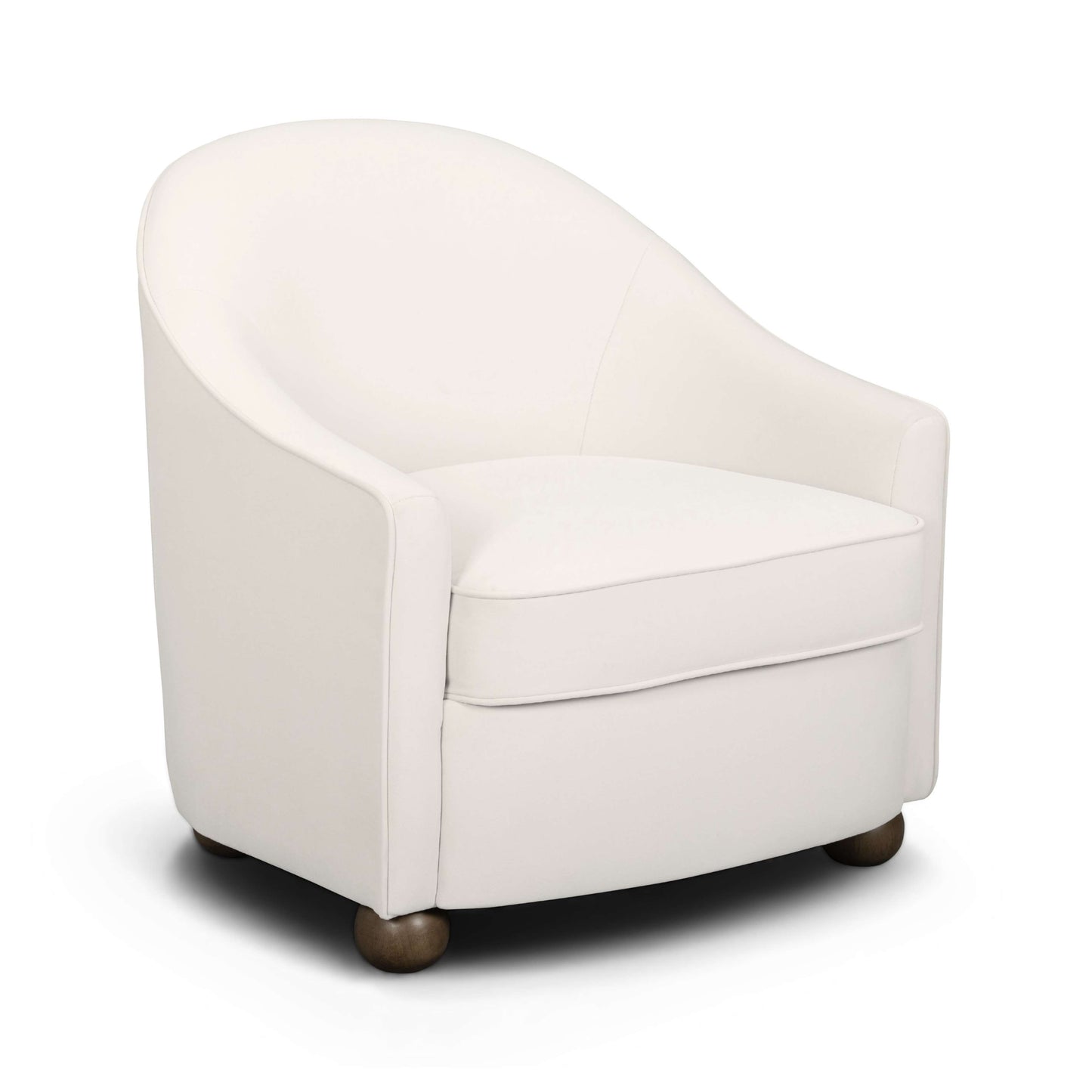 Cettie Performance Velvet Accent Chair - Cream - Image 1