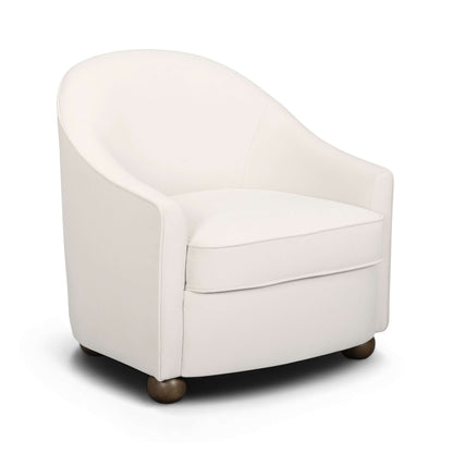 Cettie Performance Velvet Accent Chair - Cream - Image 1