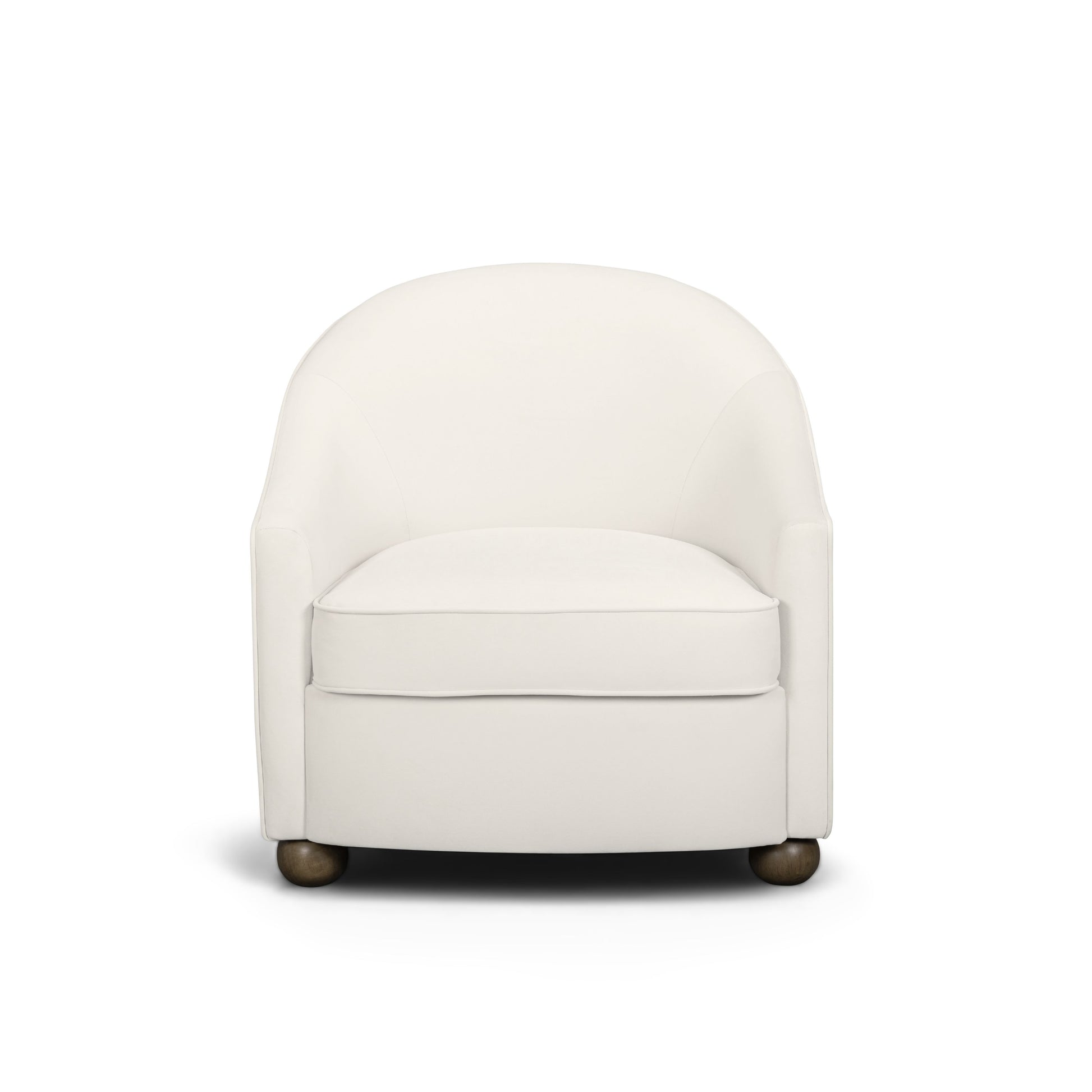 Cettie Performance Velvet Accent Chair - Cream - Image 1