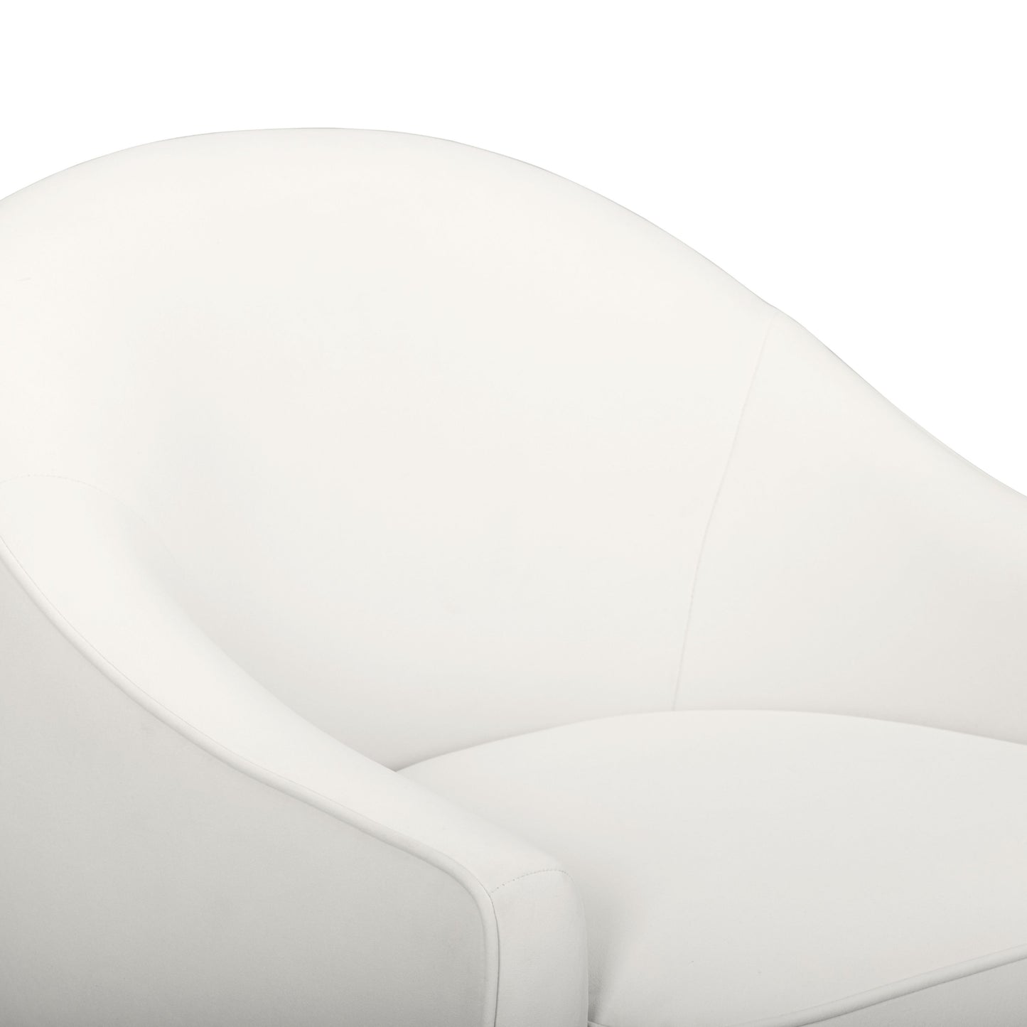 Cettie Performance Velvet Accent Chair - Cream - Image 3