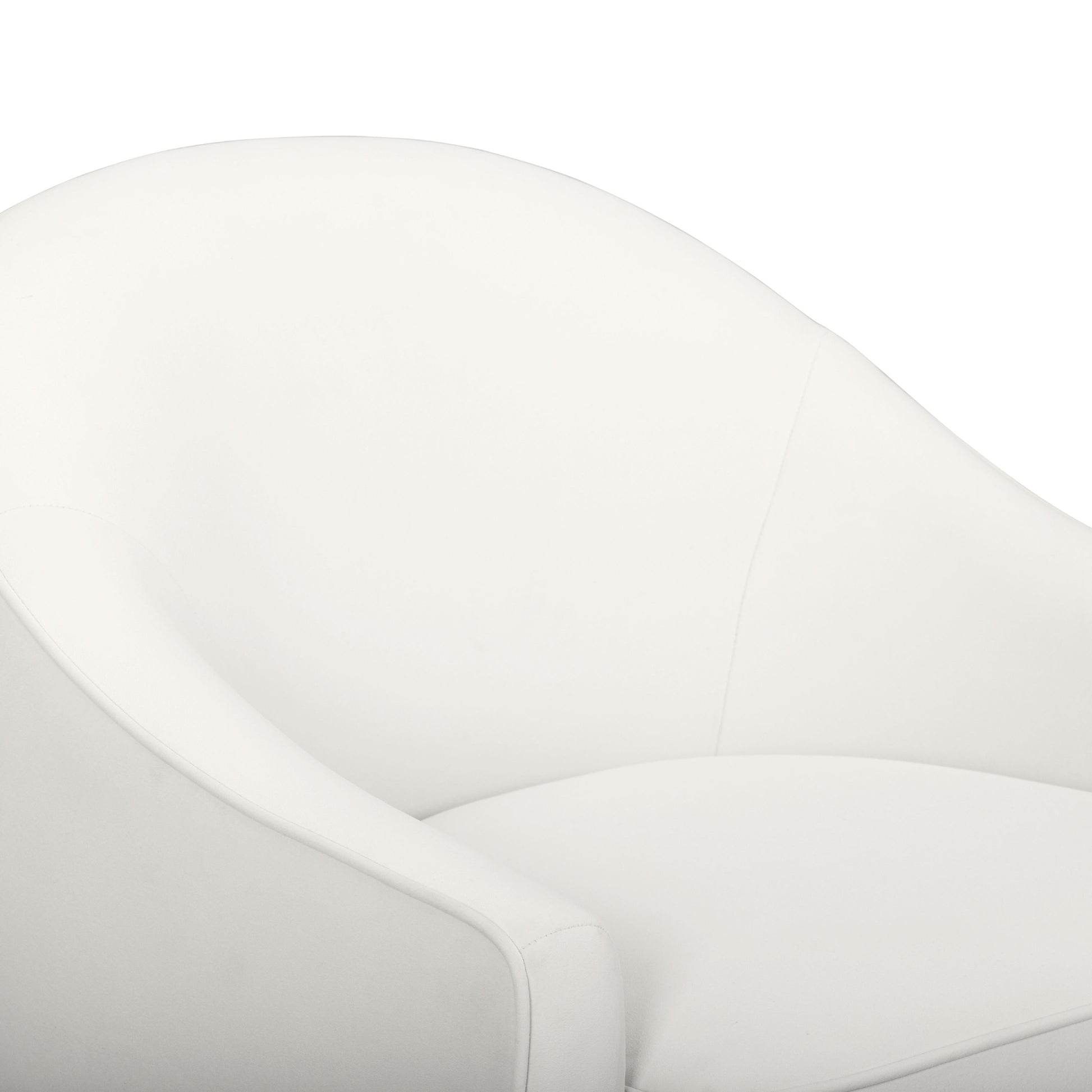 Cettie Performance Velvet Accent Chair - Cream - Image 3