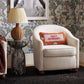 Cettie Performance Velvet Accent Chair - Cream - Image 2