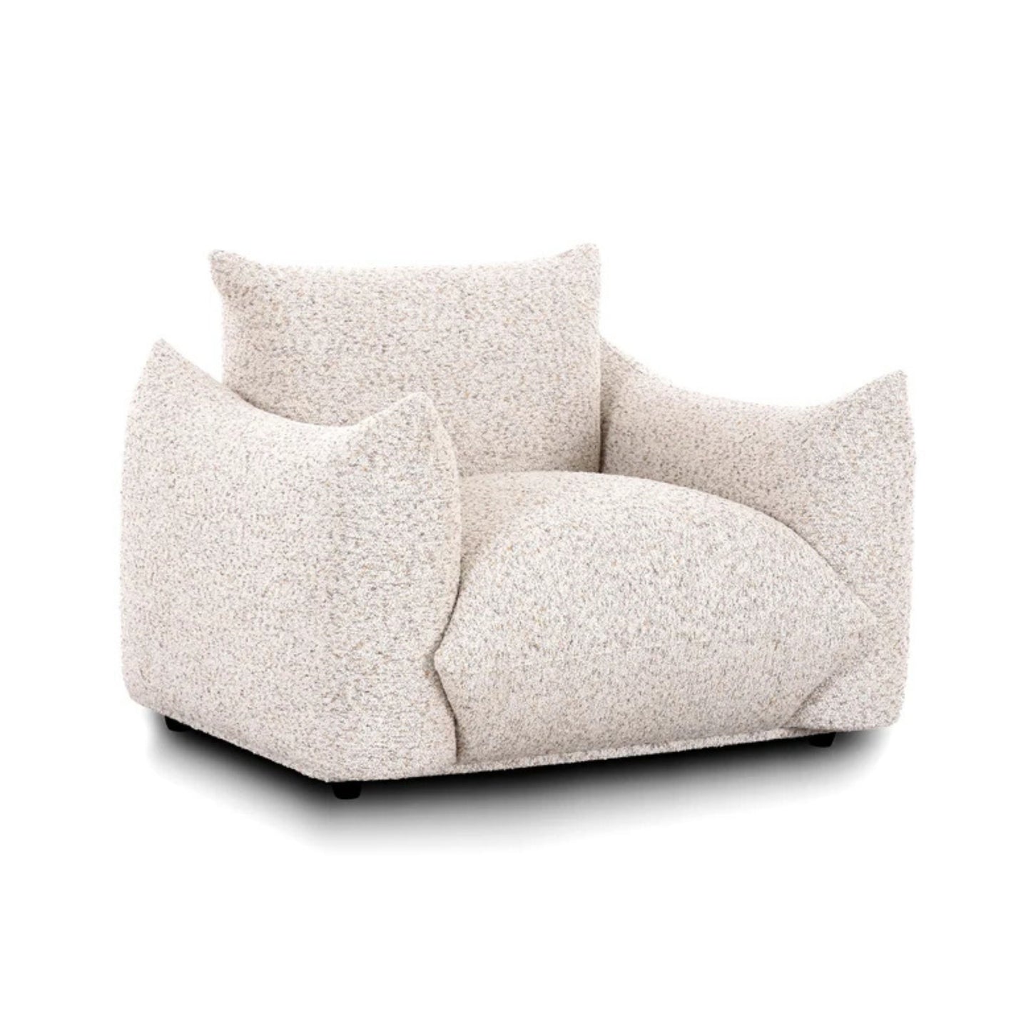 Saint Tropez Nubby Fabric Armchair in Sand - Image 1