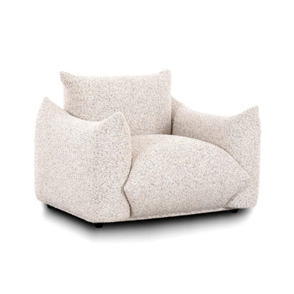Saint Tropez Nubby Fabric Armchair in Sand - Default Title - Image 2