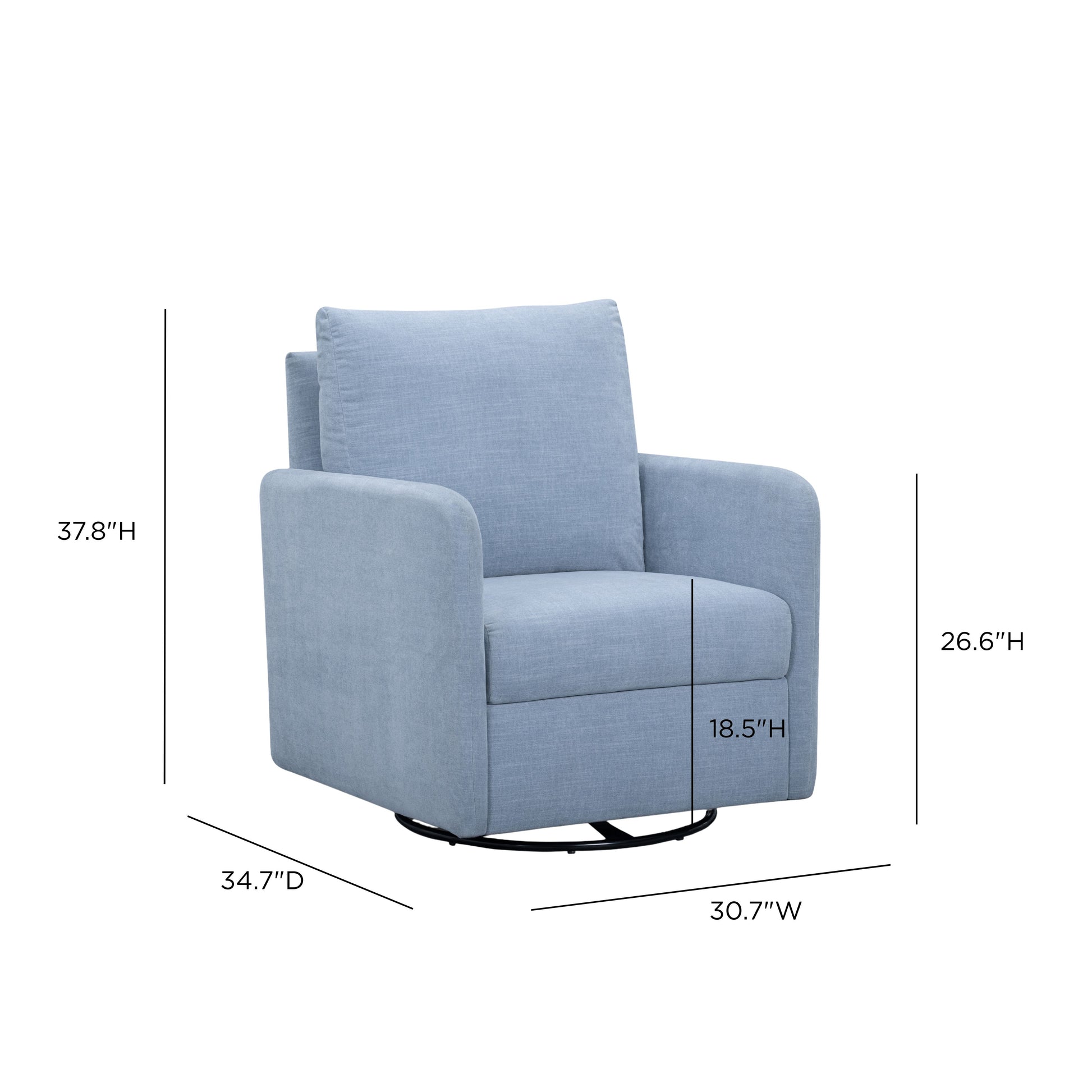 Nancy Nursing Chair - Blue - Image 8