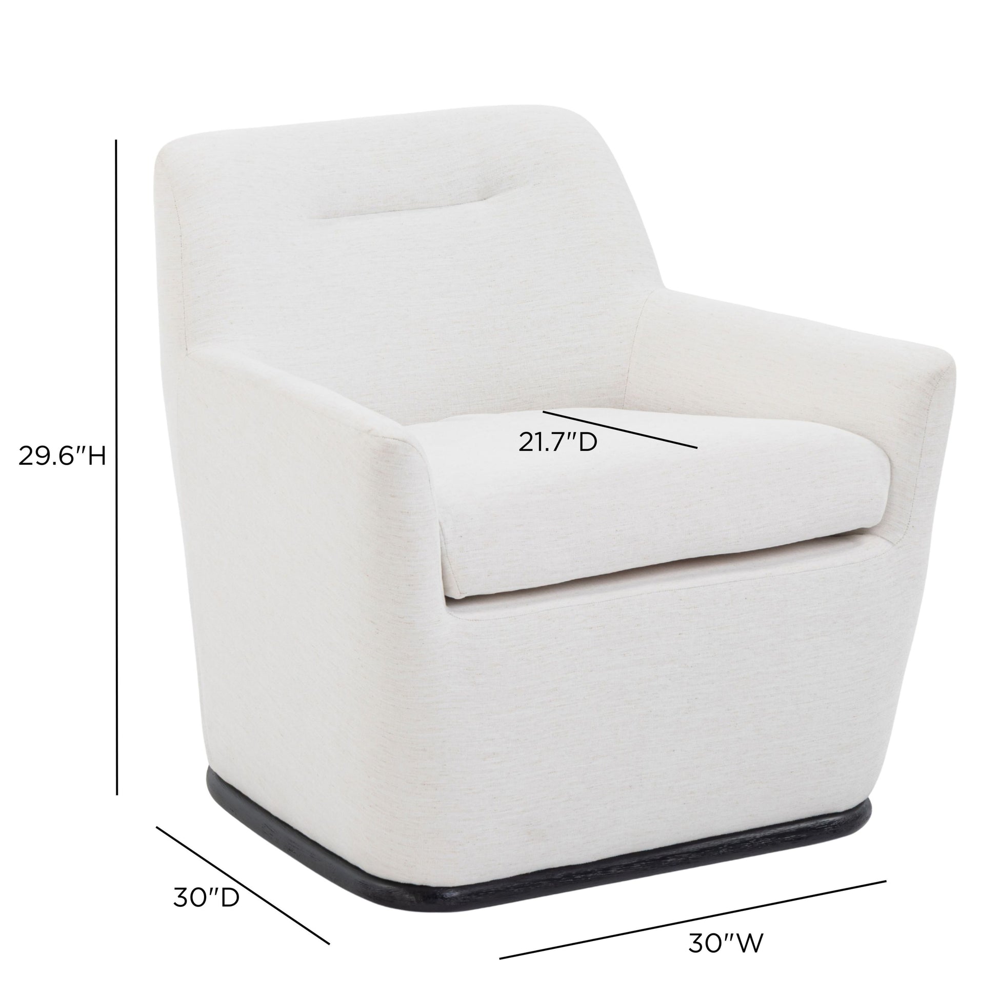 Mado Swivel Accent Chair - Chalk - Image 7