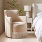 Passe Tasseled Velvet Swivel Accent Chair - Tan - Image 3