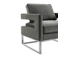 Avery Performance Velvet Accent Chair - Grey - Image 5