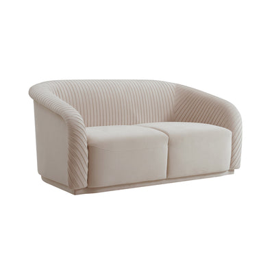 Yara 70" Pleated Velvet Loveseat