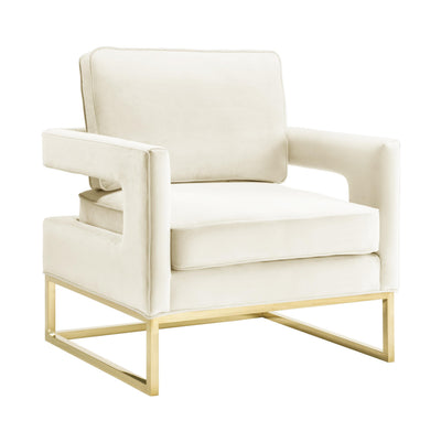 Avery Performance Velvet Accent Chair - Image 1