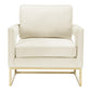 Avery Performance Velvet Accent Chair - Cream - Image 3