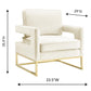 Avery Performance Velvet Accent Chair - Cream - Image 7