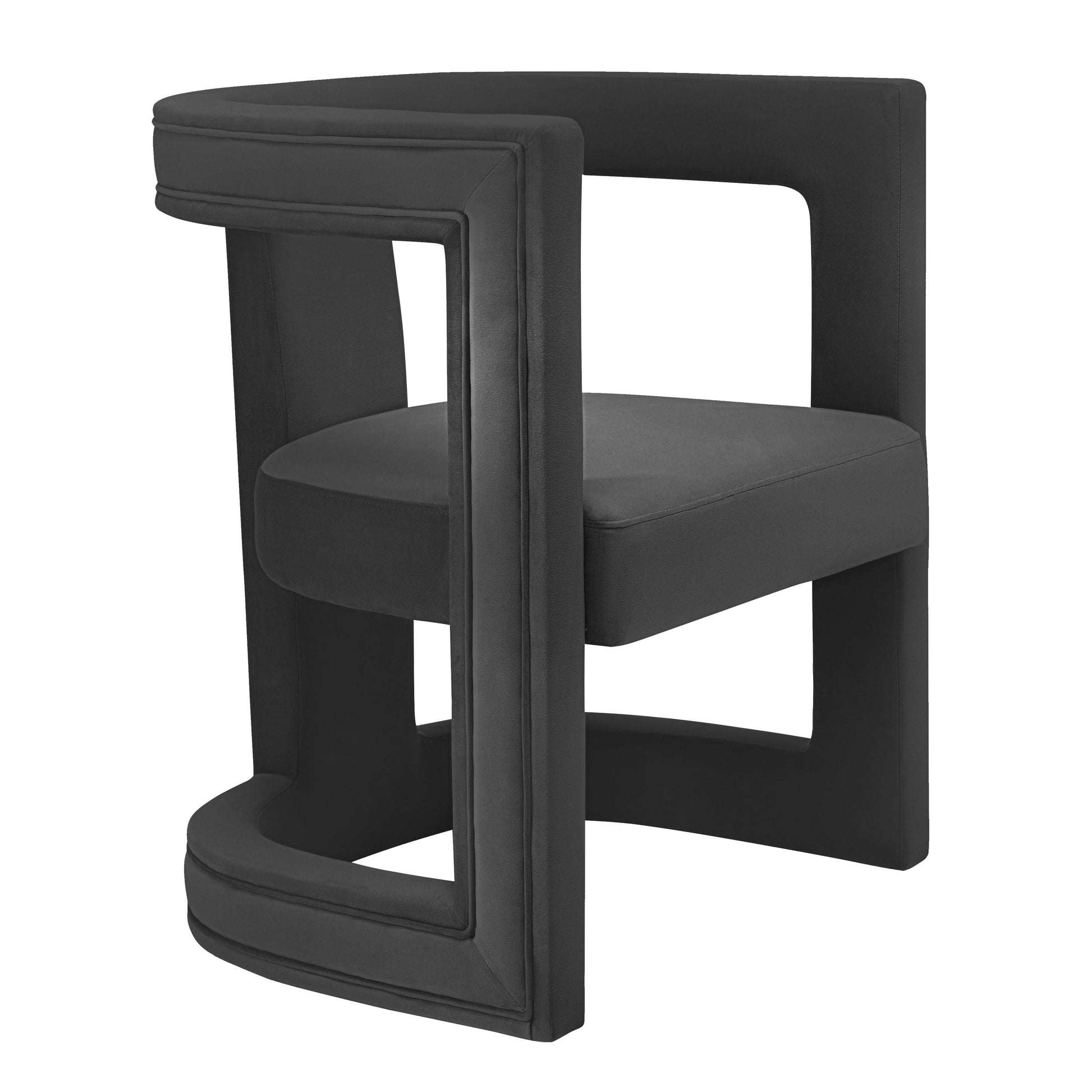 Ada Performance Velvet Accent Chair - Black - Image 1
