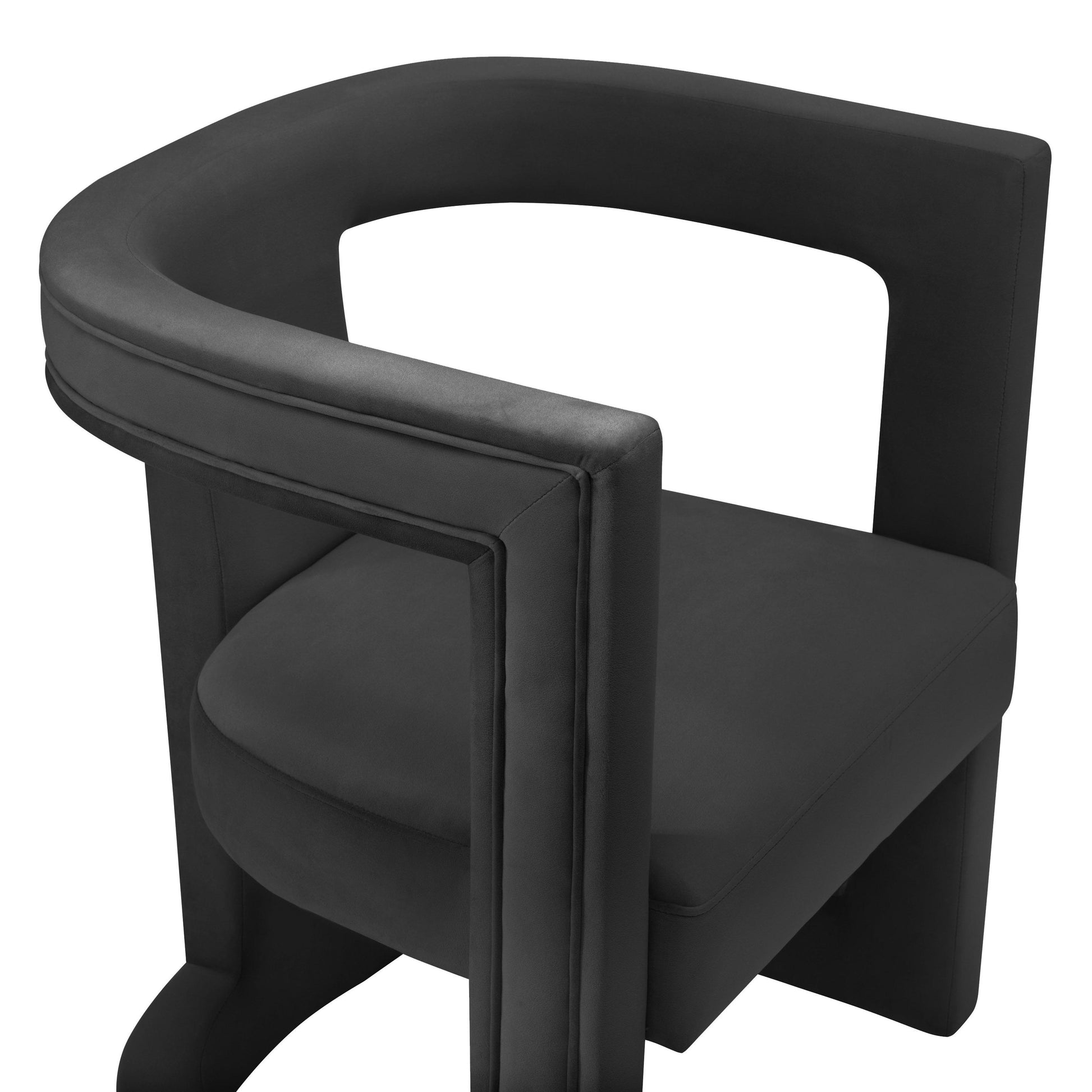 Ada Performance Velvet Accent Chair - Black - Image 4