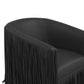 Shag Me Performance Vegan Leather Swivel Accent Chair - Black - Image 5