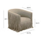Shag Me Performance Vegan Leather Swivel Accent Chair - Grey - Image 6
