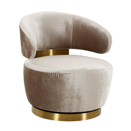 Austin Performance Fabric Swivel Accent Chair - Champagne - Image 1