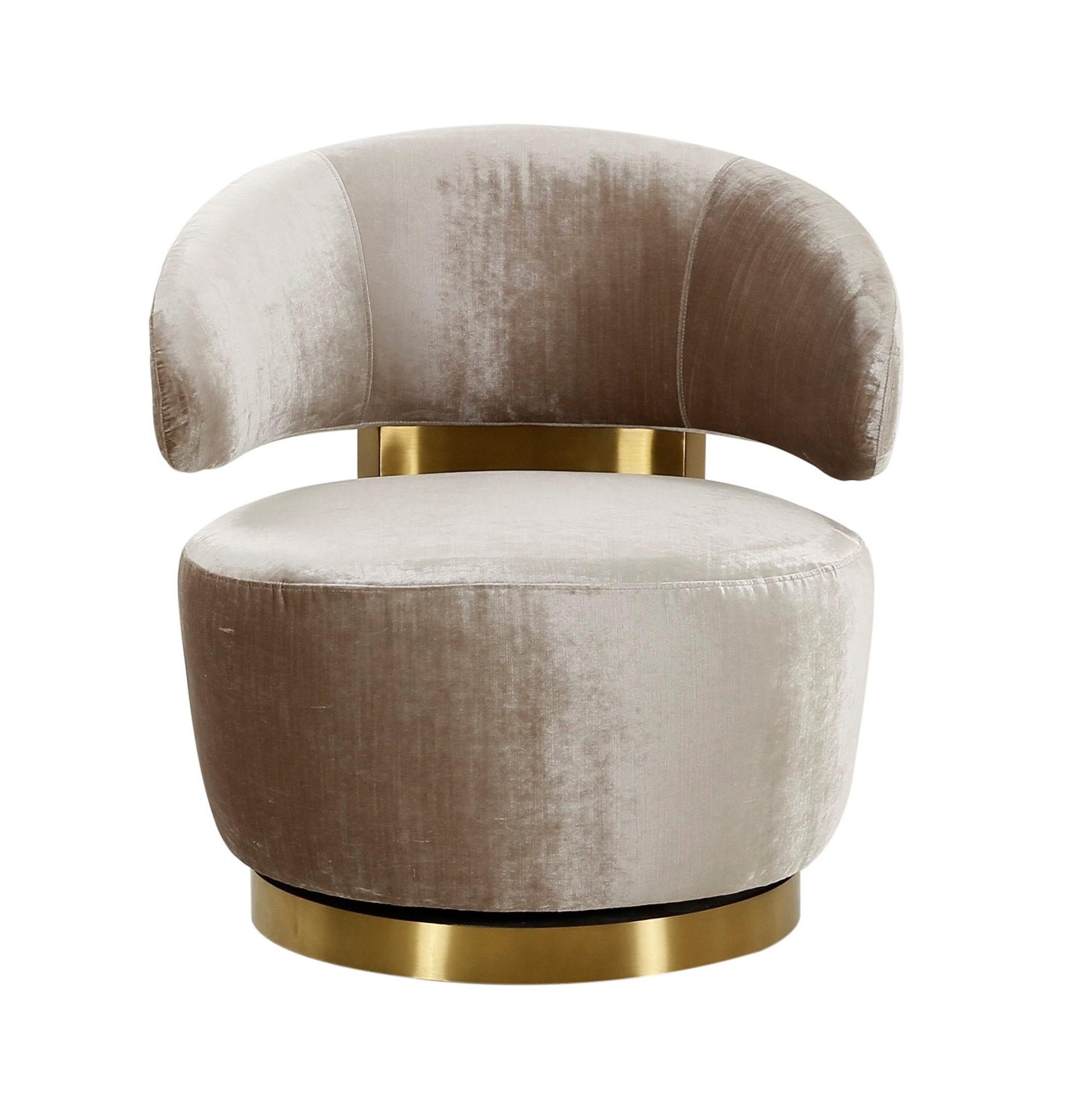Austin Performance Fabric Swivel Accent Chair - Champagne - Image 3