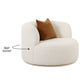 Fickle Swivel Accent Chair - Cream - Image 4