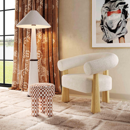 Spara Performance Boucle Accent Chair - Cream - Image 1