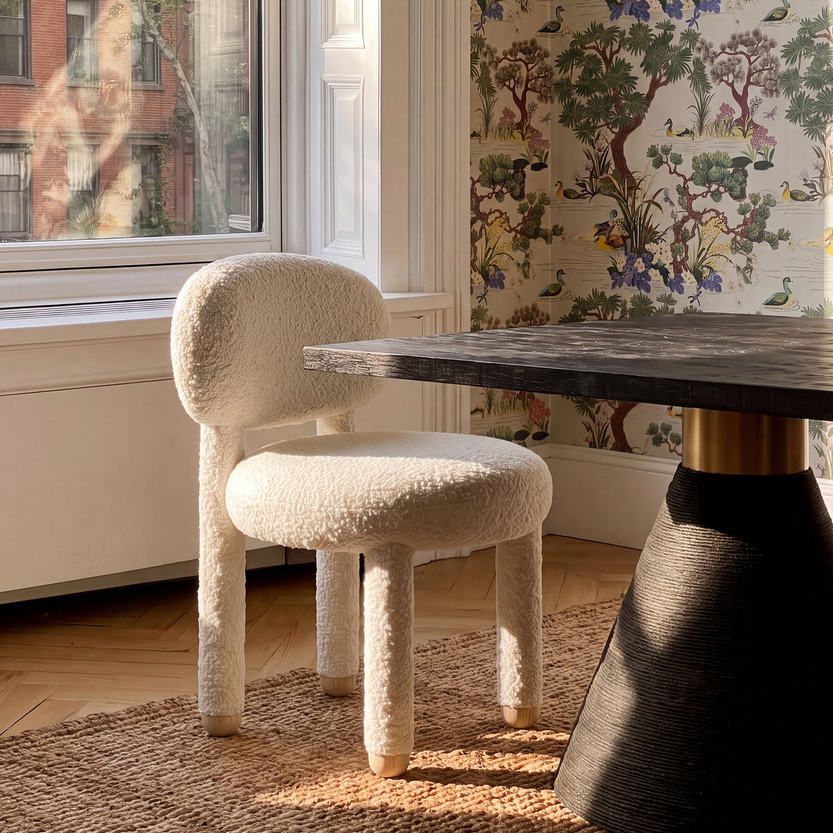 Manu Performance Fabric Side Chair - Off-White - Image 2