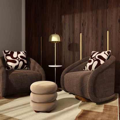 Rory Performance Boucle Swivel Accent Chair - Chocolate Brown - Image 1