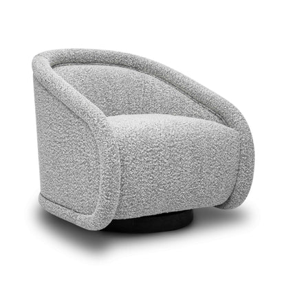 Rory Performance Boucle Swivel Accent Chair - Grey - Image 1