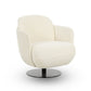 Solange Performance Velvet Swivel Accent Chair - Cream - Image 3
