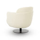 Solange Performance Velvet Swivel Accent Chair - Cream - Image 4