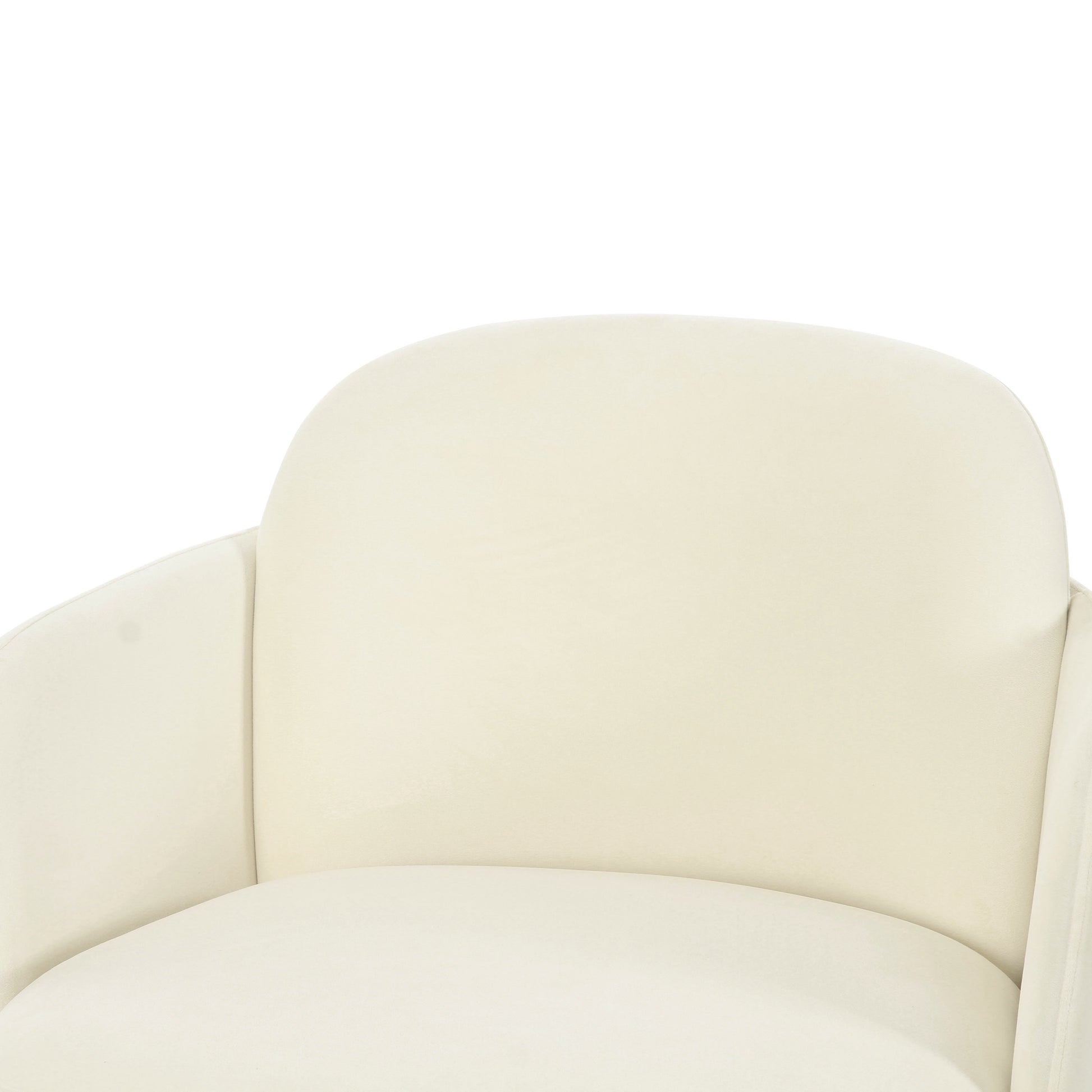 Solange Performance Velvet Swivel Accent Chair - Cream - Image 5
