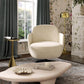 Solange Performance Velvet Swivel Accent Chair - Cream - Image 2