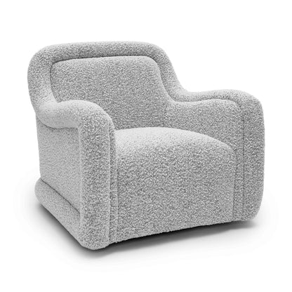 Charli Performance Boucle Swivel Chair - Grey - Image 1