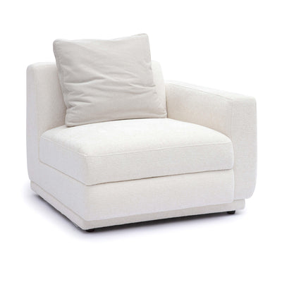 Perry Cream Performance Chenille Modular Corner Chair - Image 1