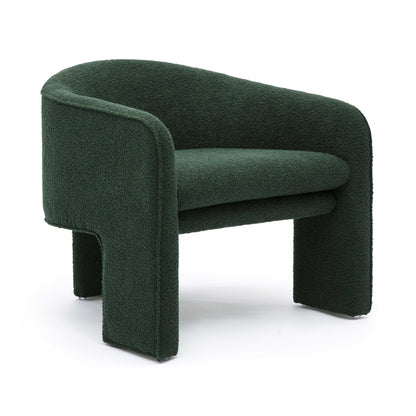 Marla Performance Boucle Accent Chair - Forest Green - Image 1