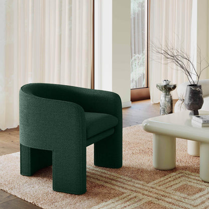 Marla Performance Boucle Accent Chair - Forest Green - Image 1