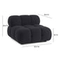 Calliope Performance Vegan Shearling Modular Armless Chair - Black - Image 5