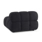 Calliope Performance Vegan Shearling Modular Armless Chair - Black - Image 4