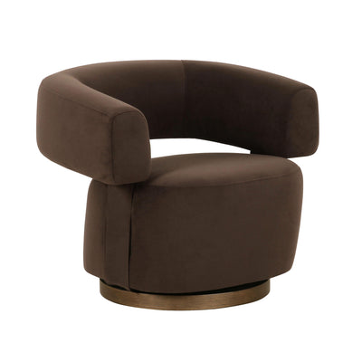 TOV-S69313 river chocolate brown performance velvet swivel accent chair 1