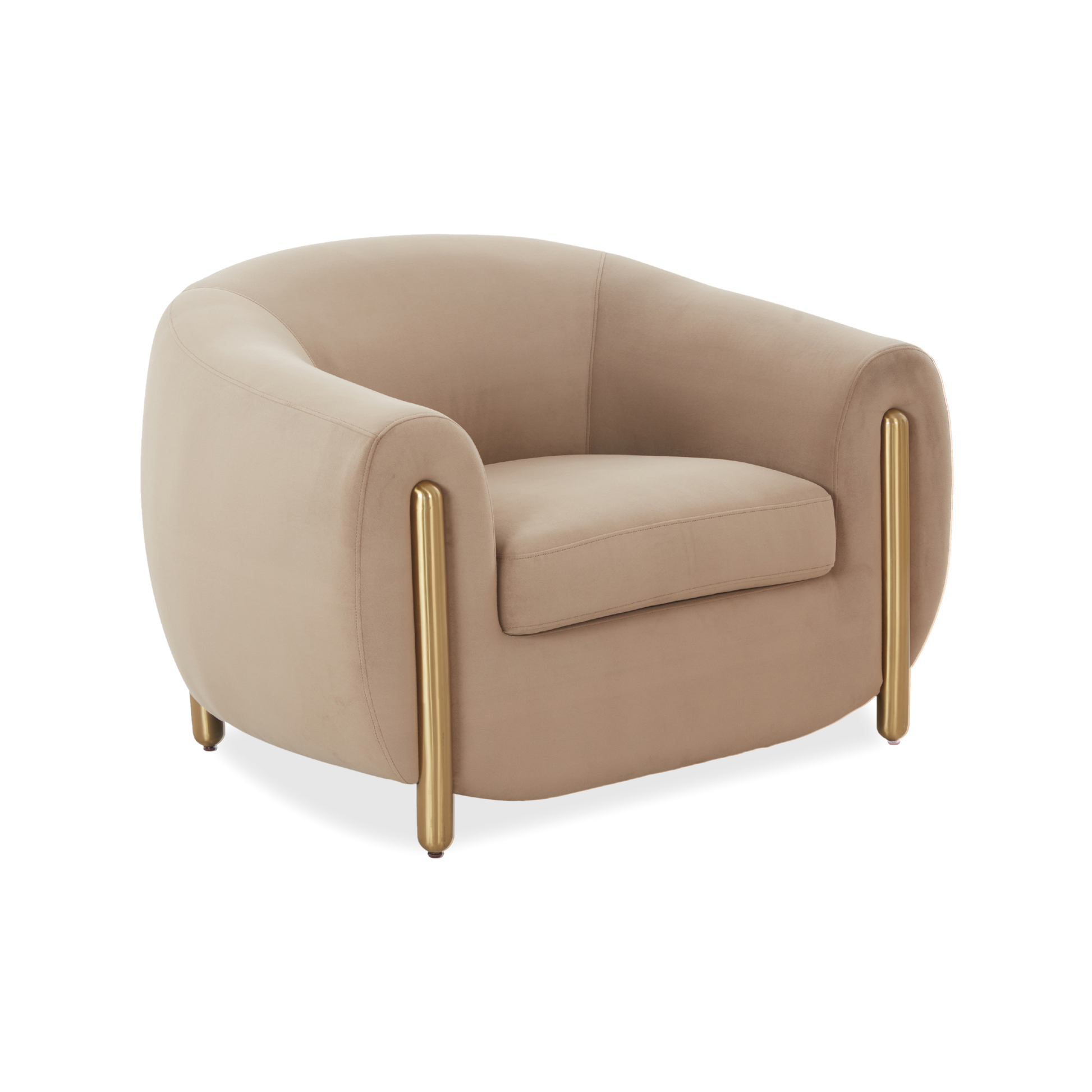 Lina Accent Chair by Inspire Me! Home Decor - Cafe Au Lait - Image 2