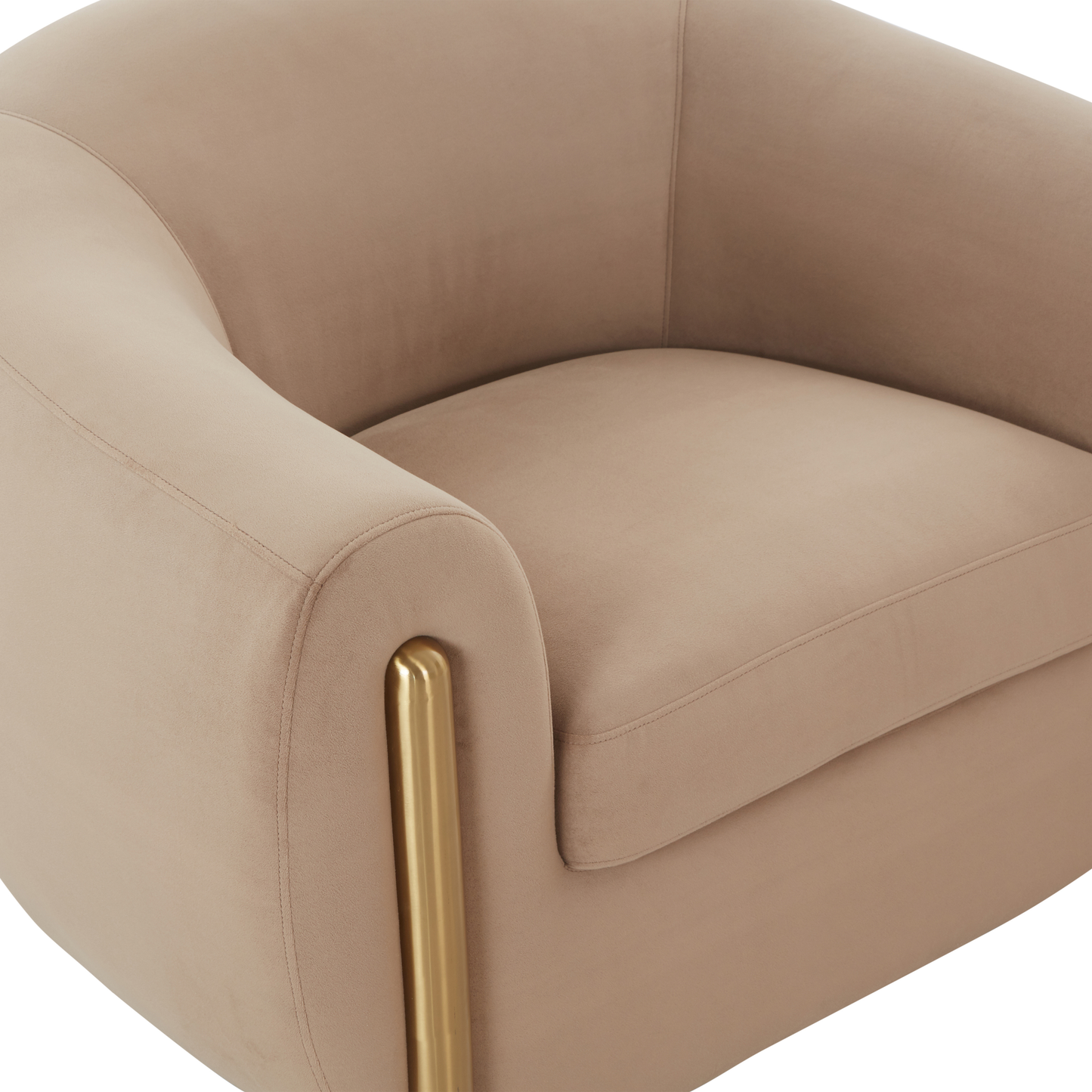 Lina Accent Chair by Inspire Me! Home Decor - Cafe Au Lait - Image 3