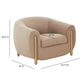 Lina Accent Chair by Inspire Me! Home Decor - Cafe Au Lait - Image 6