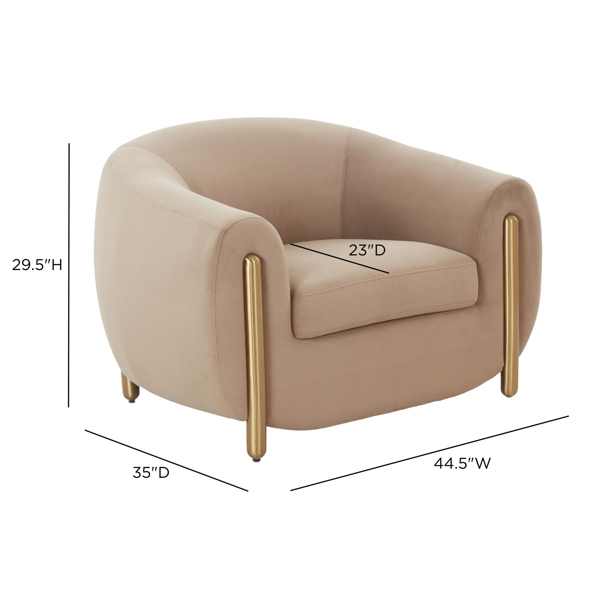Lina Accent Chair by Inspire Me! Home Decor - Cafe Au Lait - Image 6